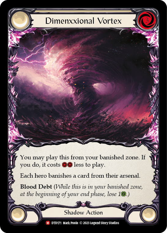 (DTD171) Flesh & Blood TCG Dusk till Dawn Single: Dimenxxional Vortex (Regular)  Majestic