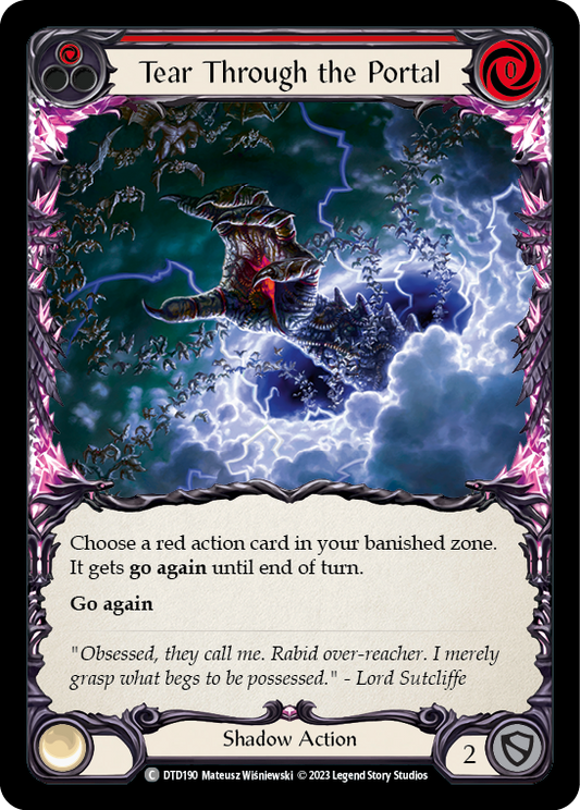 (DTD190) Flesh & Blood TCG Dusk till Dawn Single: Tear Through the Portal (Red) (Regular)  Common