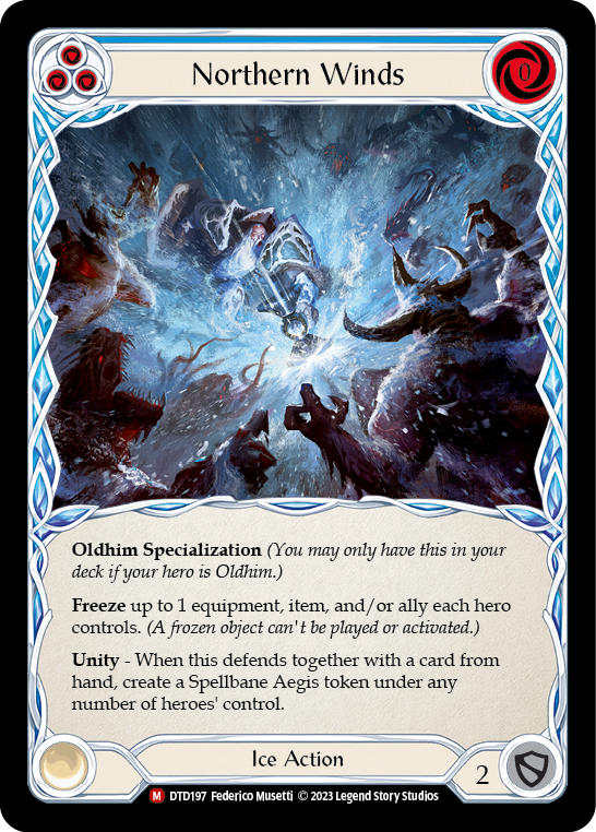 (DTD197) Flesh & Blood TCG Dusk till Dawn Single: Northern Winds (Regular)  Majestic