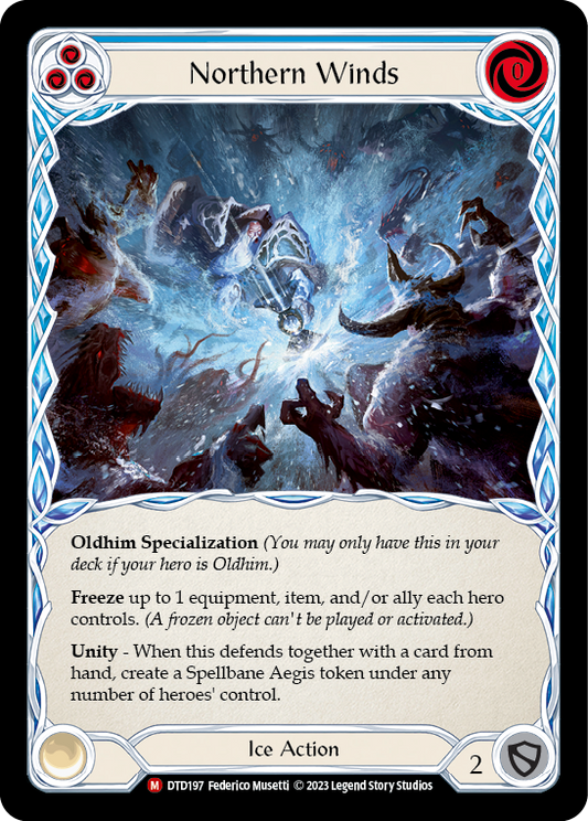 (DTD197) Flesh & Blood TCG Dusk till Dawn Single: Northern Winds (Rainbow Foil)  Majestic