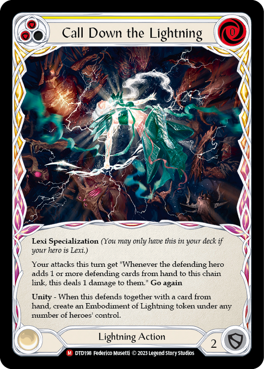 (DTD198) Flesh & Blood TCG Dusk till Dawn Single: Call Down the Lightning (Regular)  Majestic