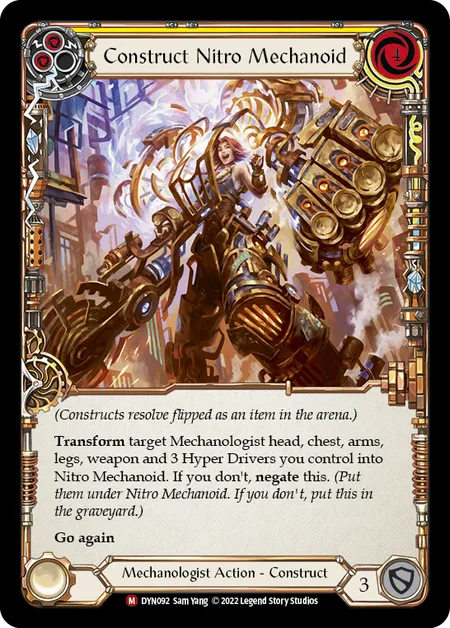 (DYN092) Flesh & Blood TCG Dynasty Single: Construct Nitro Mechanoid // Nitro Mechanoid (Rainbow Foil)  Majestic