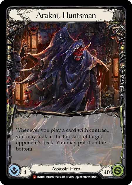 (DYN113) Flesh & Blood TCG Dynasty Single: Arakni, Huntsman (Regular)  Majestic