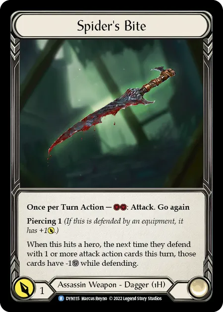 (DYN115) Flesh & Blood TCG Dynasty Single: Spider's Bite (Rainbow Foil)  Rare