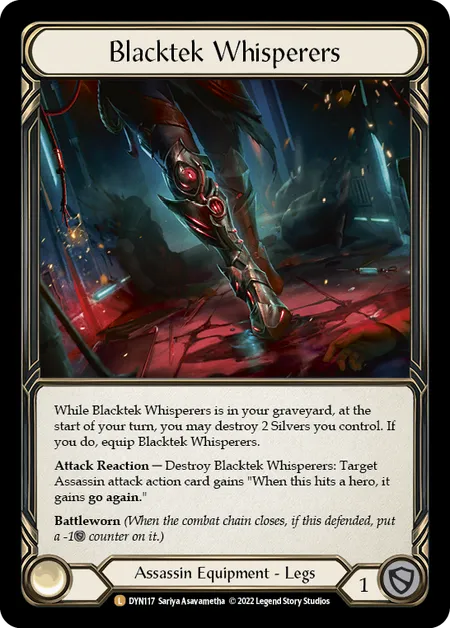 (DYN117) Flesh & Blood TCG Dynasty Single: Blacktek Whisperers (Cold Foil)  Legendary