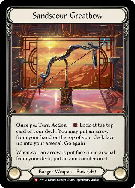 (DYN151) Flesh & Blood TCG Dynasty Single: Sandscour Greatbow (Regular)  Majestic