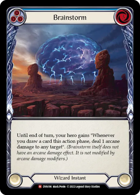 (DYN196) Flesh & Blood TCG Dynasty Single: Brainstorm (Rainbow Foil)  Majestic