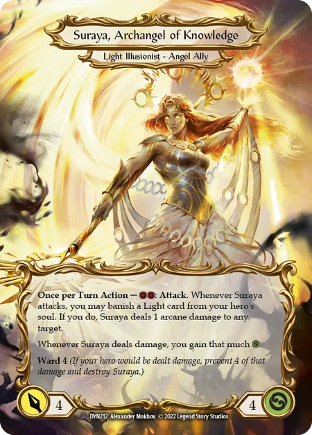 (DYN212) Flesh & Blood TCG Dynasty Single: Invoke Suraya // Suraya, Archangel of Knowledge (Marvel)  Marvel