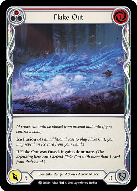 (ELE056) Flesh & Blood TCG Tales of Aria - First Single: Flake Out (Red) (Rainbow Foil)  Common