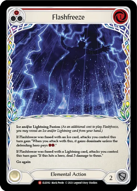 (ELE092) Flesh & Blood TCG Tales of Aria - First Single: Flashfreeze (Rainbow Foil)  Majestic