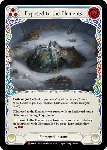 (ELE093) Flesh & Blood TCG Tales of Aria - First Single: Exposed to the Elements (Rainbow Foil)  Majestic