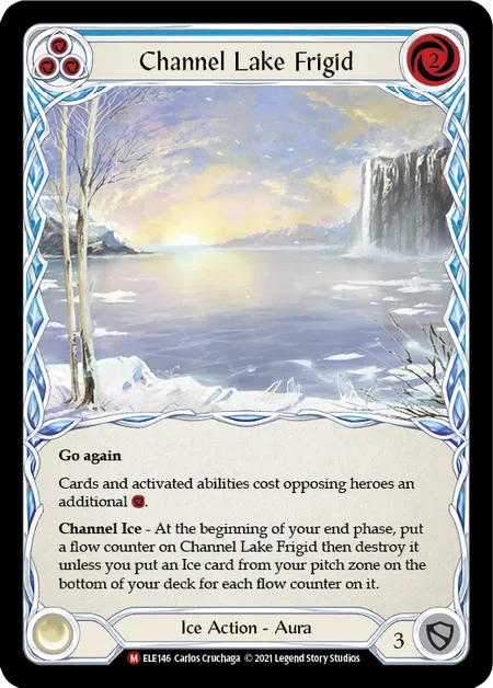(ELE146) Flesh & Blood TCG Tales of Aria - First Single: Channel Lake Frigid (Rainbow Foil)  Majestic