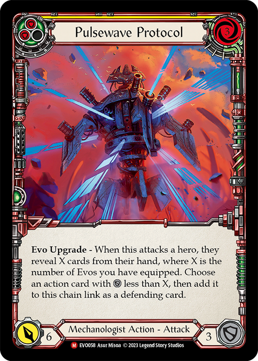 (EVO058) Flesh & Blood TCG Bright Lights Single: Pulsewave Protocol (Regular)  Majestic