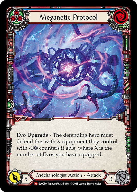 (EVO059) Flesh & Blood TCG Bright Lights Single: Meganetic Protocol (Rainbow Foil)  Majestic