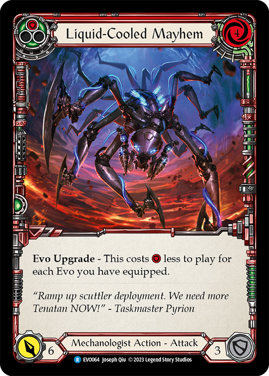 (EVO064) Flesh & Blood TCG Bright Lights Single: Liquid-Cooled Mayhem (Red) (Regular)  Rare