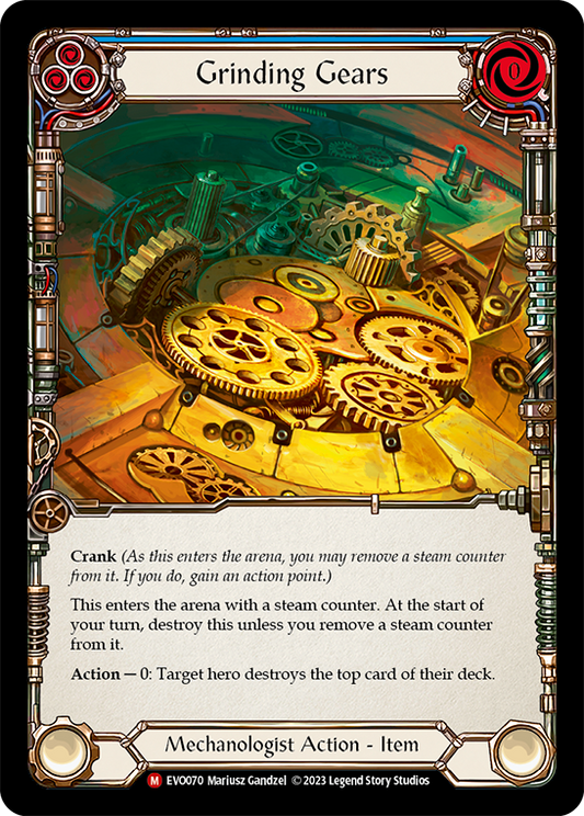 (EVO070) Flesh & Blood TCG Bright Lights Single: Grinding Gears (Rainbow Foil)  Majestic