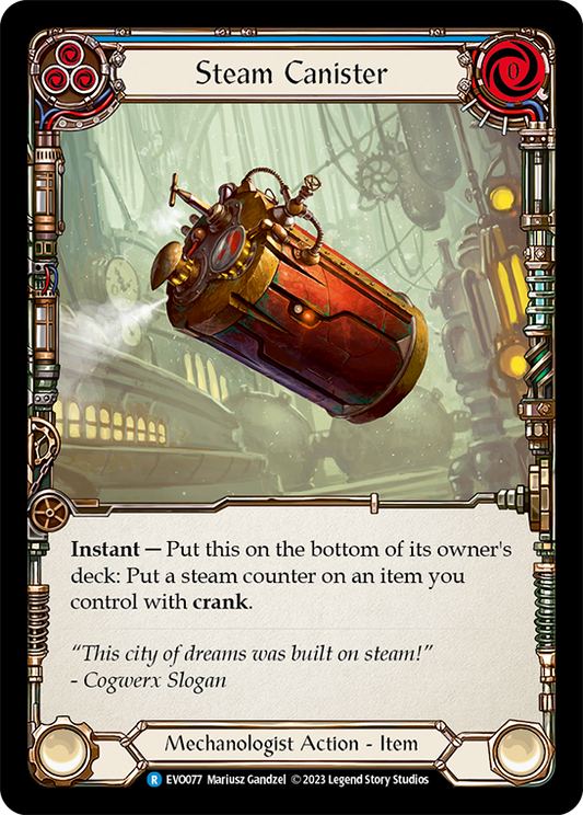 (EVO077) Flesh & Blood TCG Bright Lights Single: Steam Canister (Rainbow Foil)  Rare
