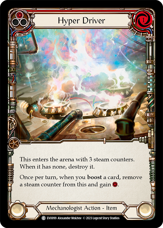 (EVO099) Flesh & Blood TCG Bright Lights Single: Hyper Driver (Red) (Regular)  Common