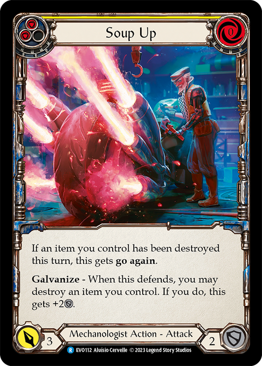 (EVO112) Flesh & Blood TCG Bright Lights Single: Soup Up (Yellow) (Regular)  Rare