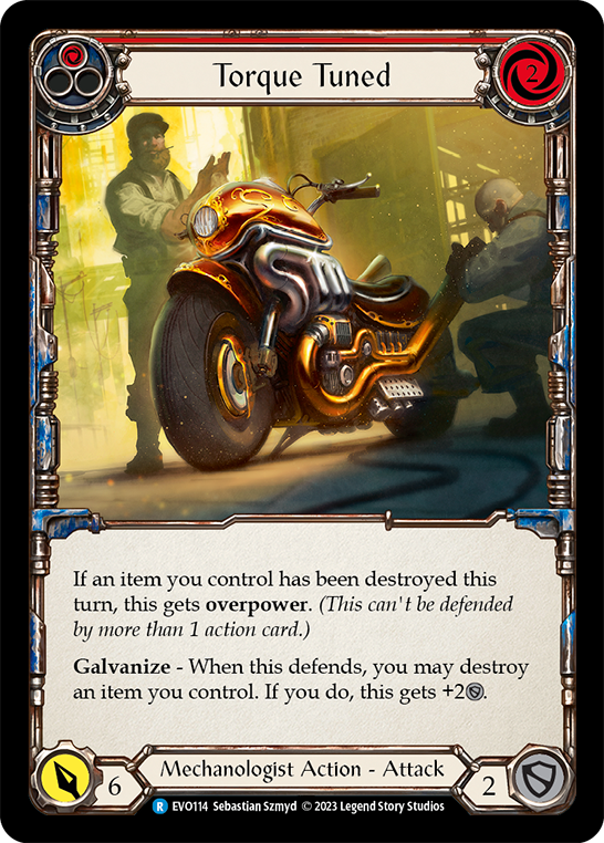 (EVO114) Flesh & Blood TCG Bright Lights Single: Torque Tuned (Red) (Regular)  Rare