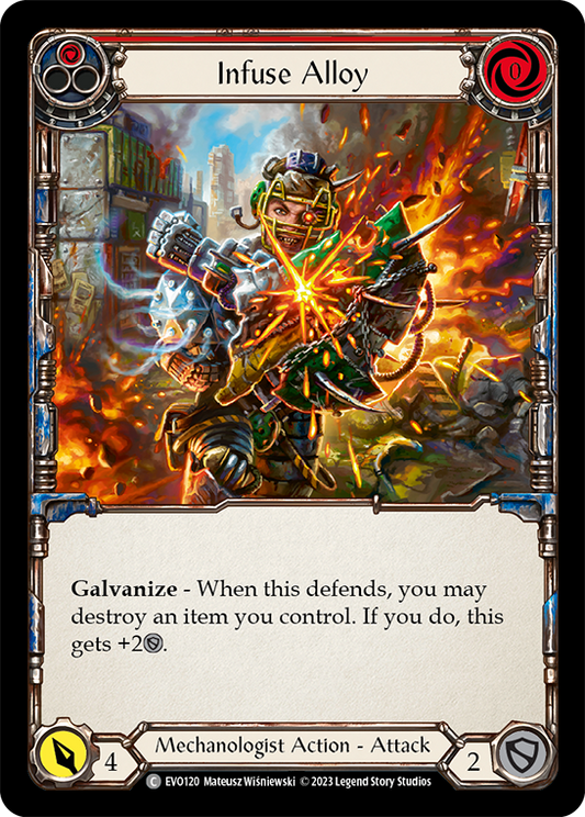 (EVO120) Flesh & Blood TCG Bright Lights Single: Infuse Alloy (Red) (Regular)  Common