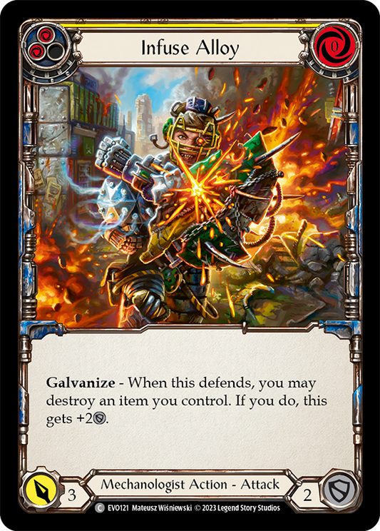 (EVO121) Flesh & Blood TCG Bright Lights Single: Infuse Alloy (Yellow) (Regular)  Common