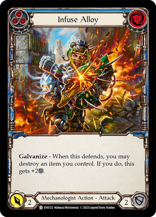 (EVO122) Flesh & Blood TCG Bright Lights Single: Infuse Alloy (Blue) (Regular)  Common