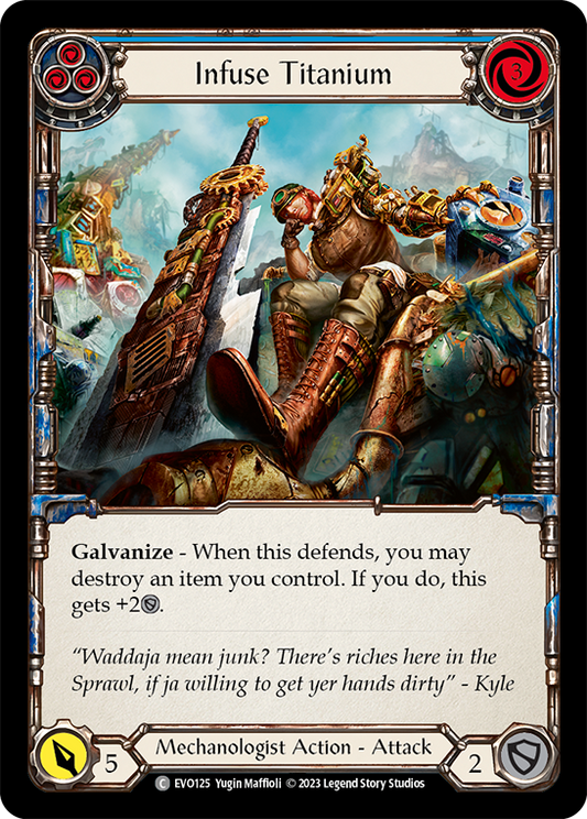 (EVO125) Flesh & Blood TCG Bright Lights Single: Infuse Titanium (Blue) (Regular)  Common