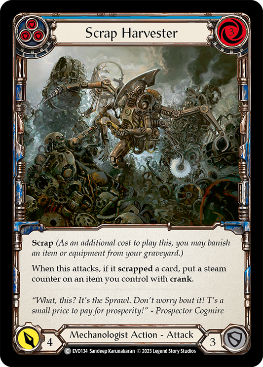(EVO134) Flesh & Blood TCG Bright Lights Single: Scrap Harvester (Blue) (Regular)  Common