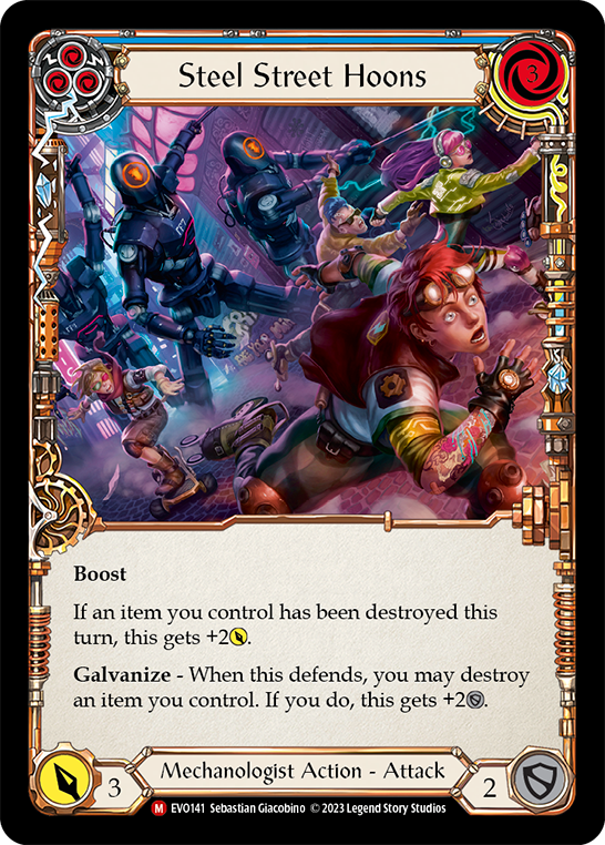 (EVO141) Flesh & Blood TCG Bright Lights Single: Steel Street Hoons (Regular)  Majestic