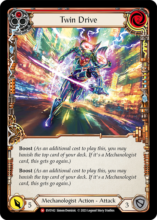 (EVO142) Flesh & Blood TCG Bright Lights Single: Twin Drive (Regular)  Majestic