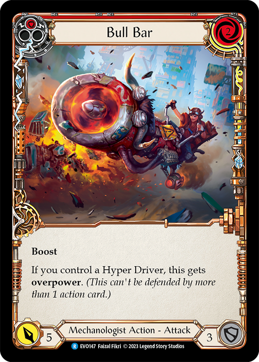 (EVO147) Flesh & Blood TCG Bright Lights Single: Bull Bar (Red) (Regular)  Rare