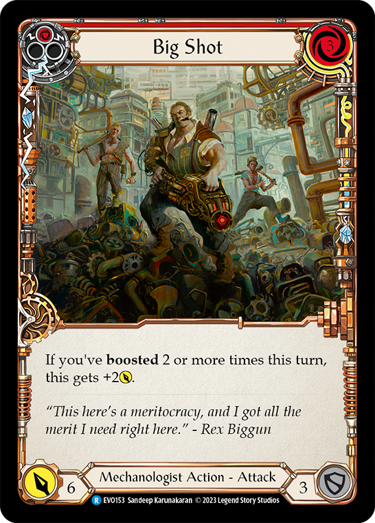 (EVO153) Flesh & Blood TCG Bright Lights Single: Big Shot (Rainbow Foil)  Rare