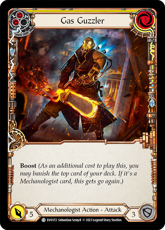 (EVO172) Flesh & Blood TCG Bright Lights Single: Gas Guzzler (Yellow) (Regular)  Common