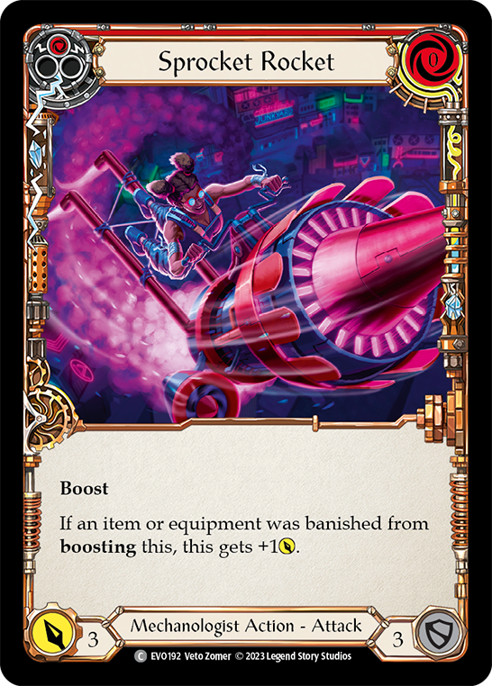 (EVO192) Flesh & Blood TCG Bright Lights Single: Sprocket Rocket (Red) (Regular)  Common