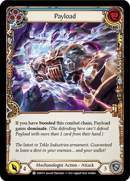 (EVR078) Flesh & Blood TCG Everfest - First Single: Payload (Blue) (Regular)  Common