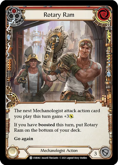 (EVR082) Flesh & Blood TCG Everfest - First Single: Rotary Ram (Red) (Rainbow Foil)  Common