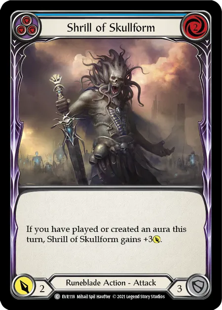 (EVR118) Flesh & Blood TCG Everfest - First Single: Shrill of Skullform (Blue) (Regular)  Common