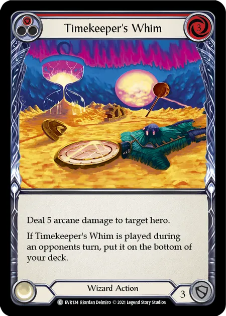 (EVR134) Flesh & Blood TCG Everfest - First Single: Timekeeper's Whim (Red) (Rainbow Foil)  Common