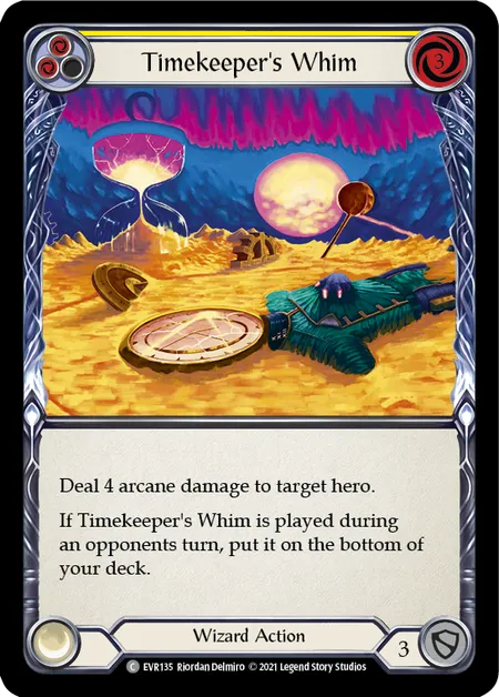 (EVR135) Flesh & Blood TCG Everfest - First Single: Timekeeper's Whim (Yellow) (Regular)  Common