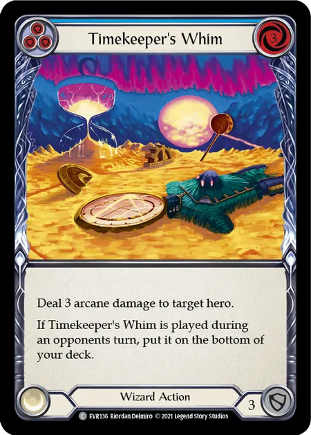 (EVR136) Flesh & Blood TCG Everfest - First Single: Timekeeper's Whim (Blue) (Rainbow Foil)  Common