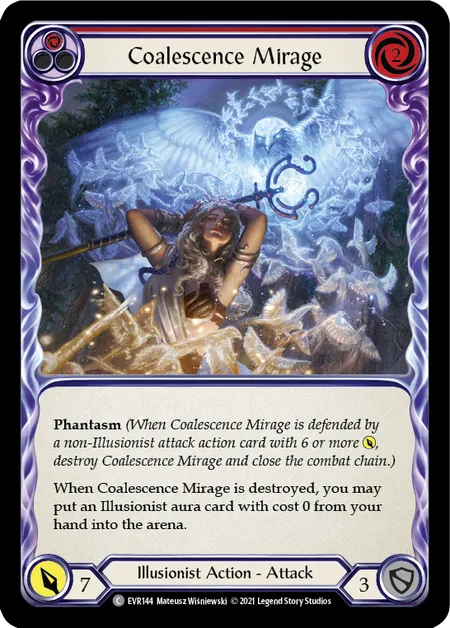 (EVR144) Flesh & Blood TCG Everfest - First Single: Coalescence Mirage (Red) (Rainbow Foil)  Common
