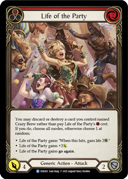 (EVR161) Flesh & Blood TCG Everfest - First Single: Life of the Party (Red) (Regular)  Rare
