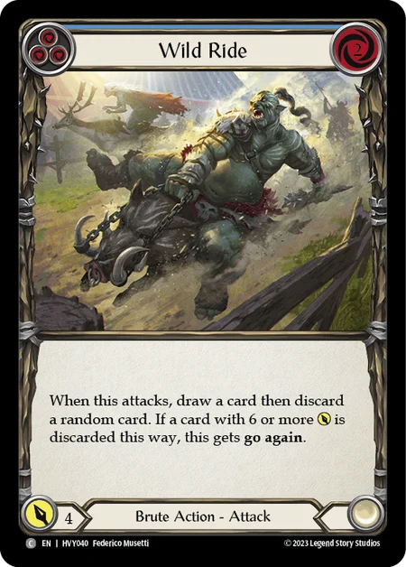 (HVY040) Flesh & Blood TCG Heavy Hitters Single: Wild Ride (Blue) (Regular)  Common