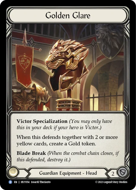 (HVY054) Flesh & Blood TCG Heavy Hitters Single: Golden Glare (Regular)  Rare