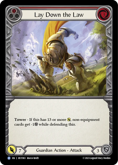 (HVY063) Flesh & Blood TCG Heavy Hitters Single: Lay Down the Law (Rainbow Foil)  Rare