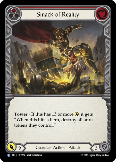 (HVY064) Flesh & Blood TCG Heavy Hitters Single: Smack of Reality (Rainbow Foil)  Rare