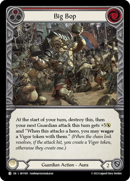 (HVY083) Flesh & Blood TCG Heavy Hitters Single: Big Bop (Red) (Rainbow Foil)  Common