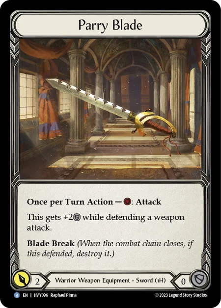 (HVY096) Flesh & Blood TCG Heavy Hitters Single: Parry Blade (Regular)  Rare