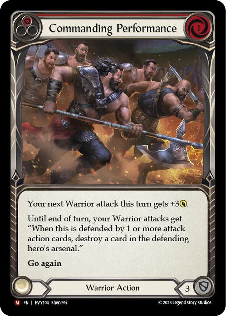 (HVY104) Flesh & Blood TCG Heavy Hitters Single: Commanding Performance (Regular)  Majestic